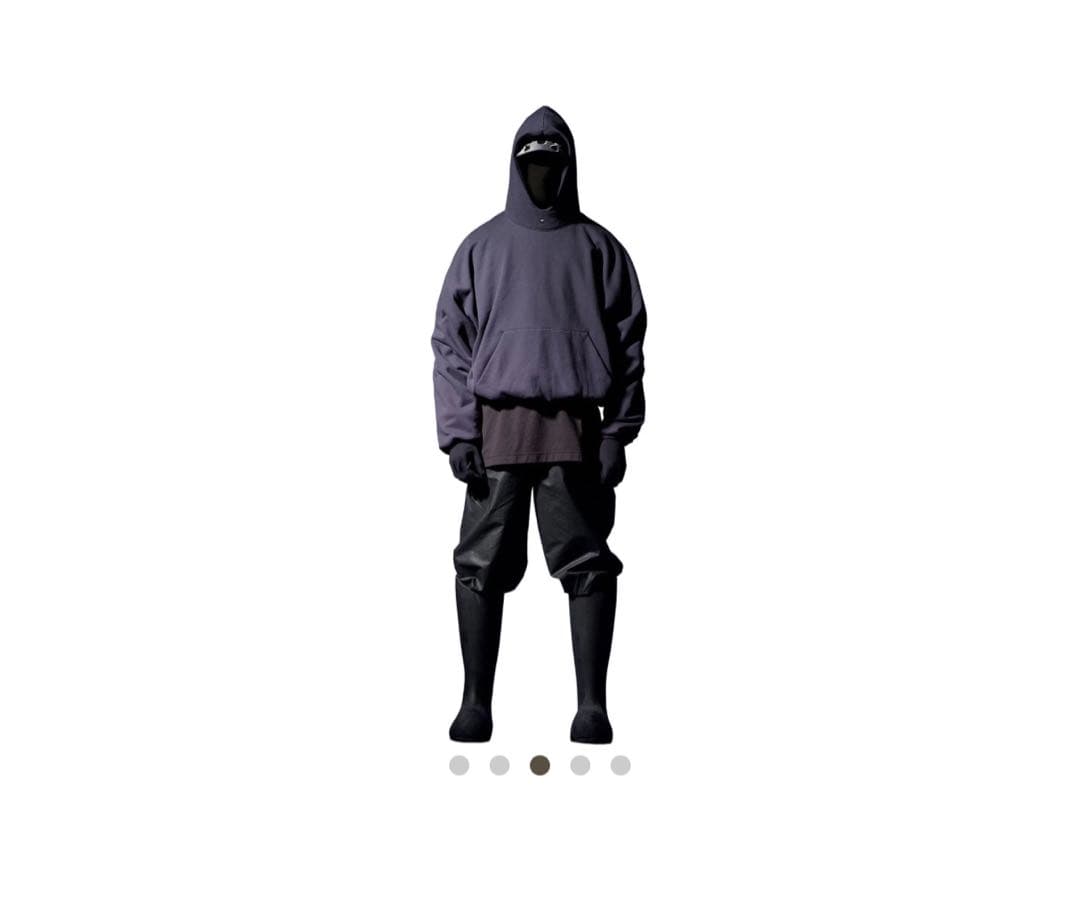 黒S YEEZY GAP BALENCIAGA Logo Hoodie パーカー