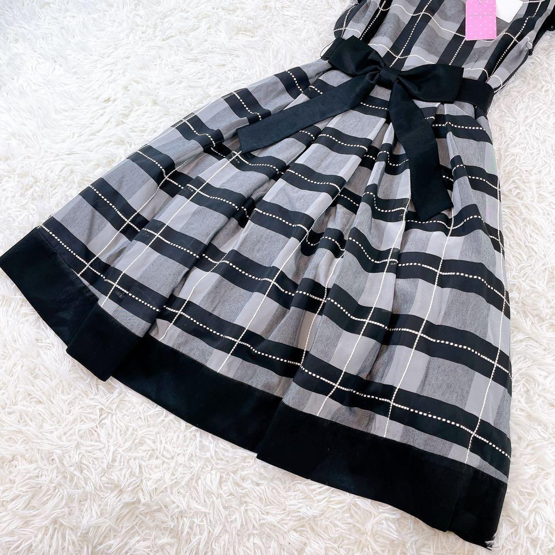 新品✨mezzo piano junior ブロックチェックワンピースドレス