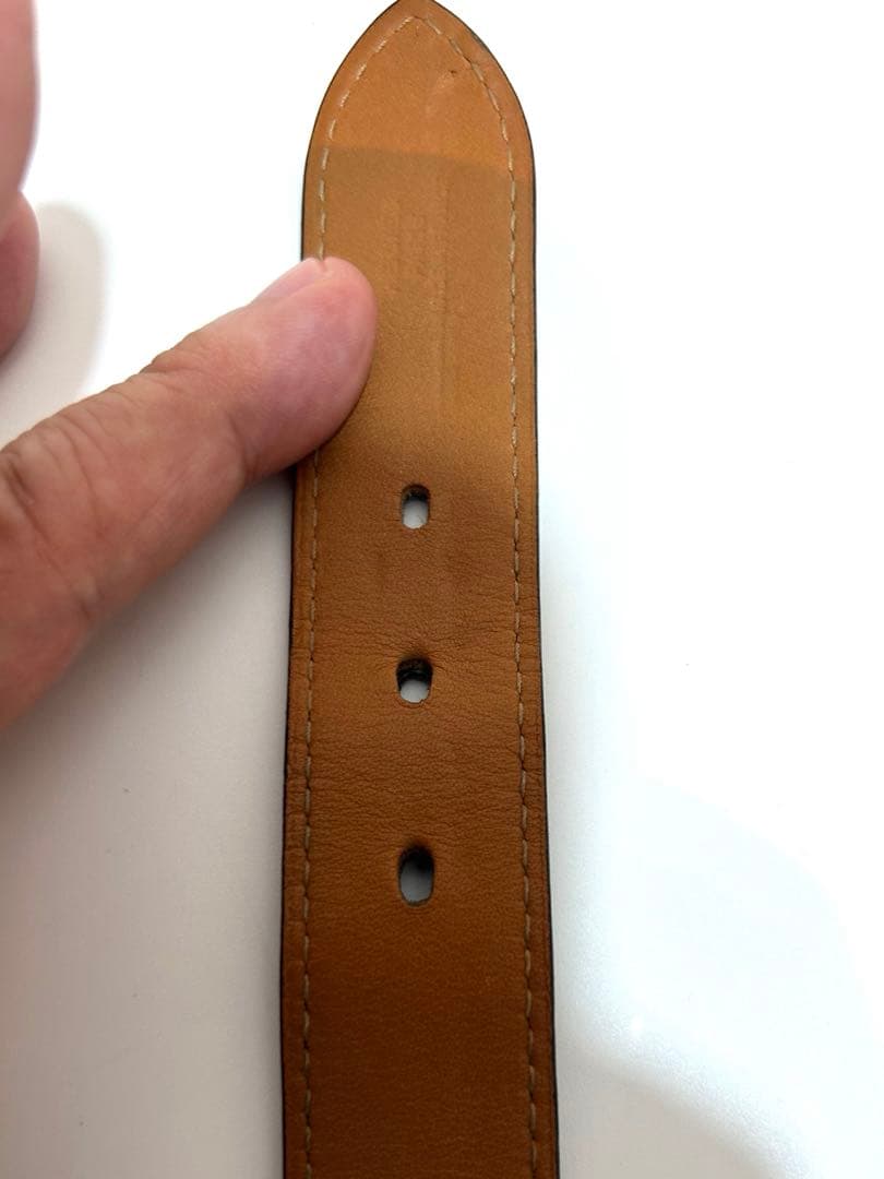 【美品】HERMES Etriviere レザー ブレスレット バングル