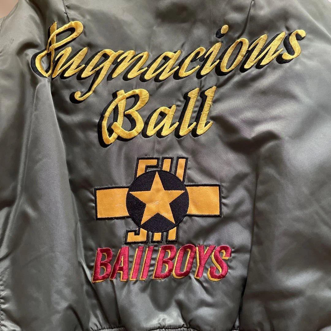 ラ*ん様 AVIREX MA-1ジャケット 刺繍Johnny U.S.A オリー