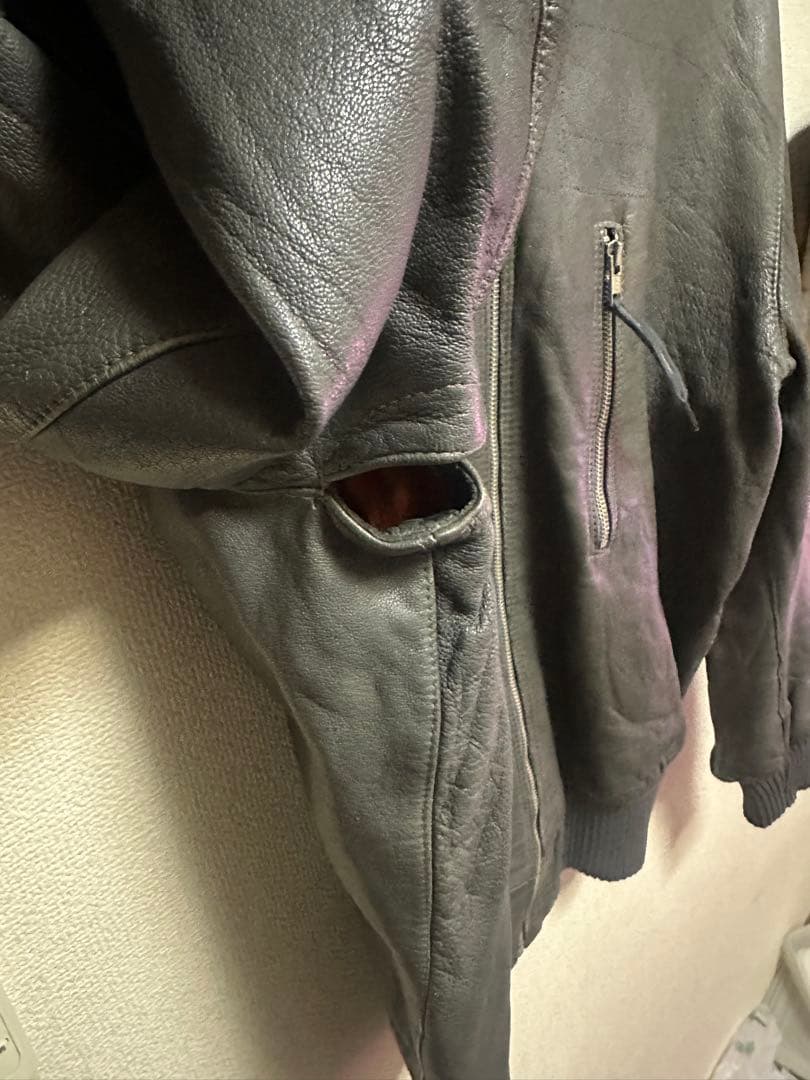 70s ドイツ軍ヘリクルーレザーフライトジャケット　マルジェラ