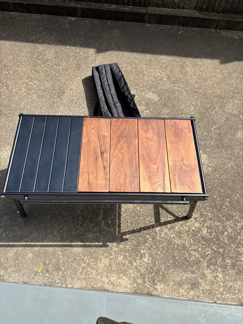 ラーテルワークス ウッドパネルテーブル 木製天板 収納バッグ付き