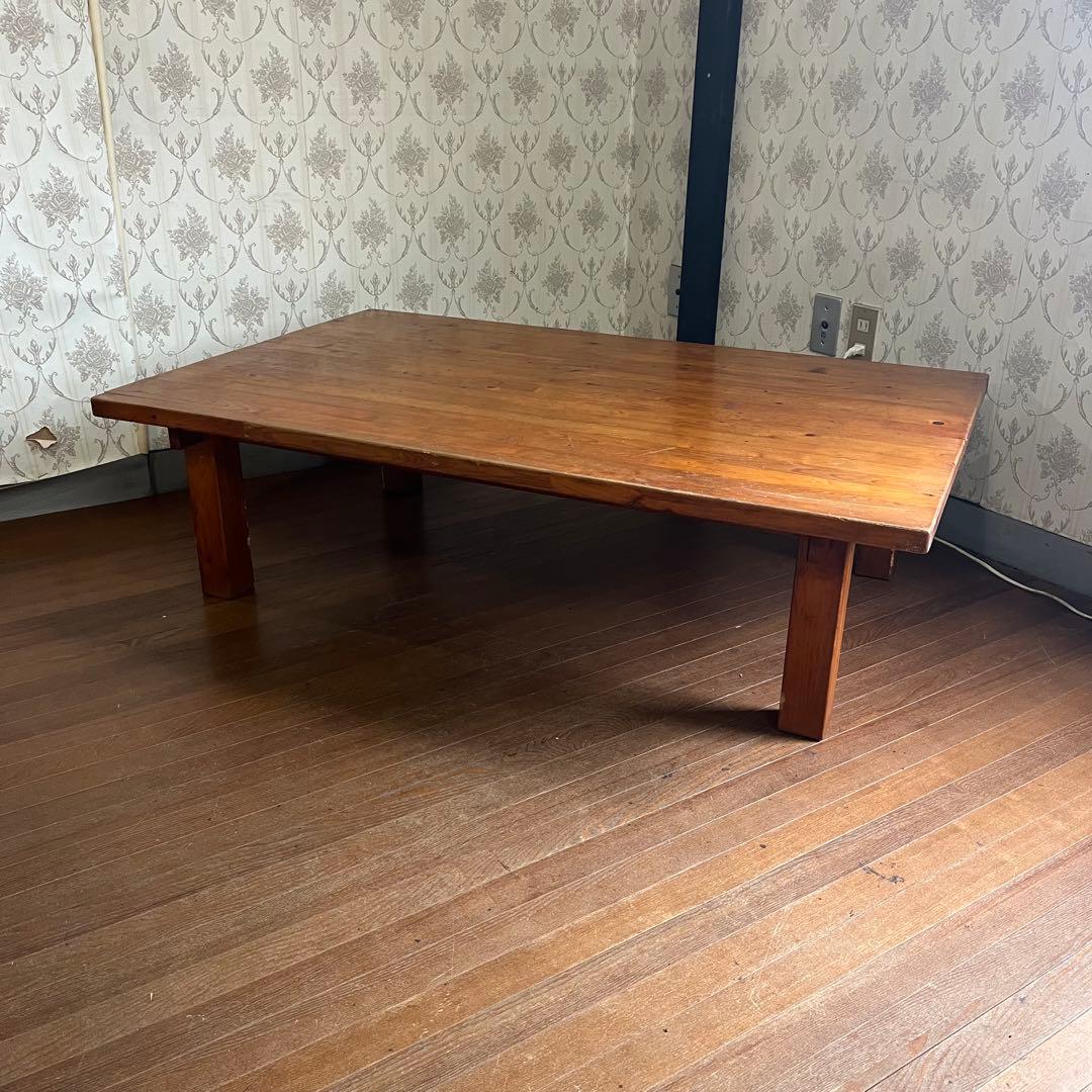 【アンティーク】木製 ローテーブル 座卓 センターテーブル ナチュラル 無垢材