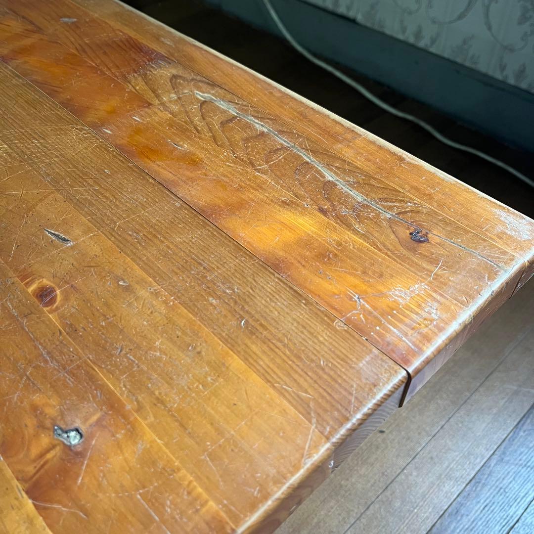 【アンティーク】木製 ローテーブル 座卓 センターテーブル ナチュラル 無垢材