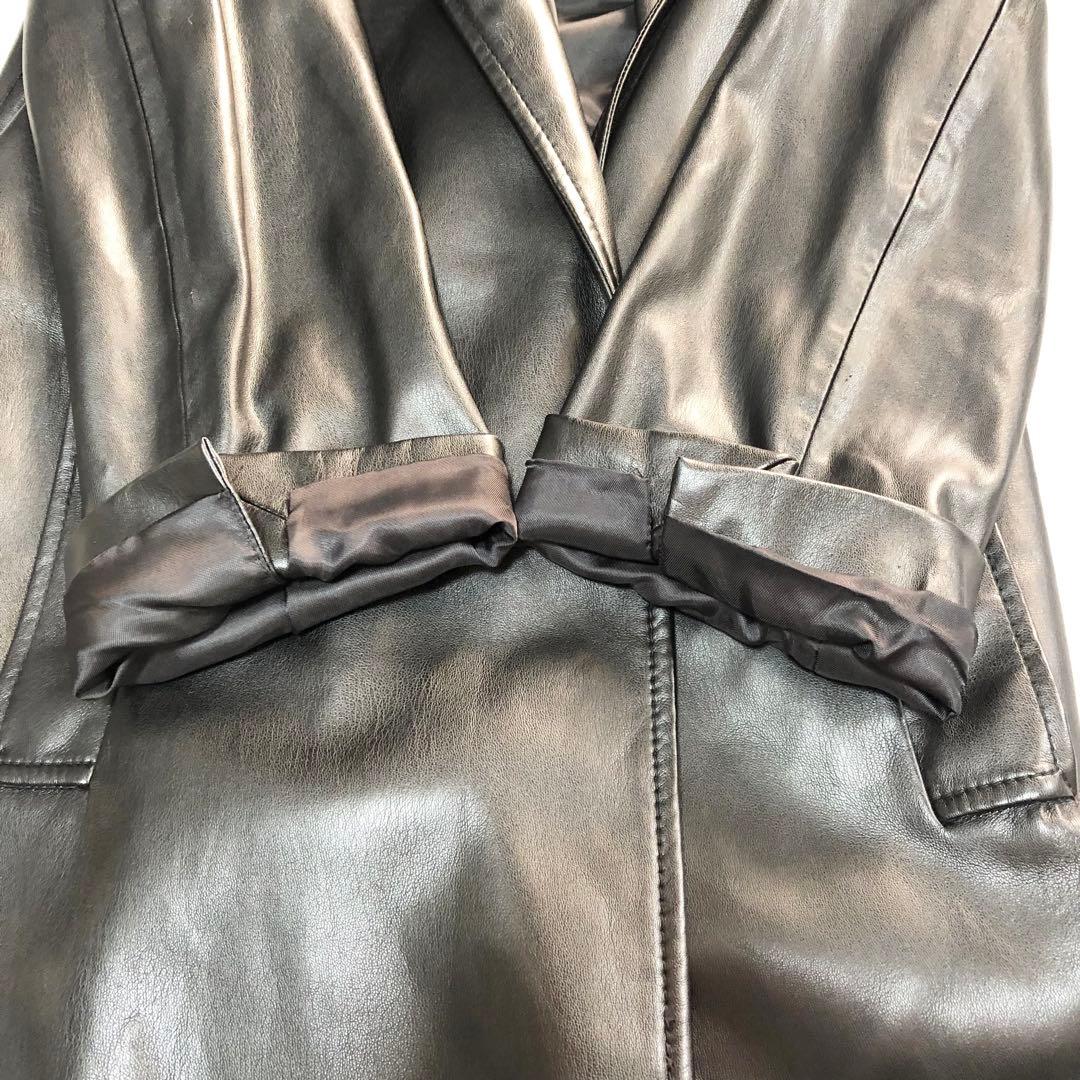 ☆大人気！【ZARA】ザラ　ロングコート　トレンチコート　フェイクレザー　メンズ