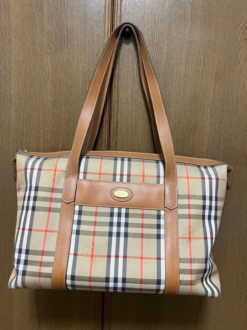 Burberry チェック柄 トートバッグ　ノバチェック　ヴィンテージ