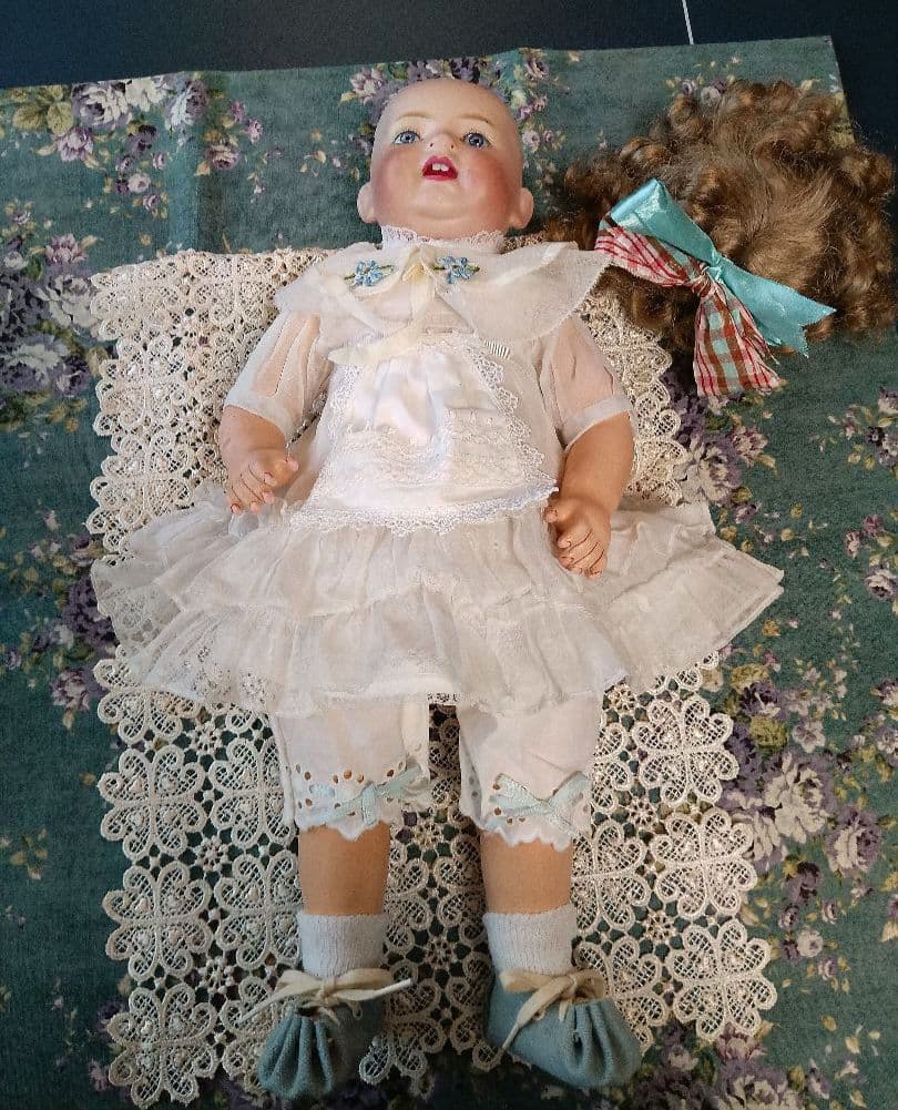 アンティークドール　ビスクドール　希少モリムラドール　日本人形