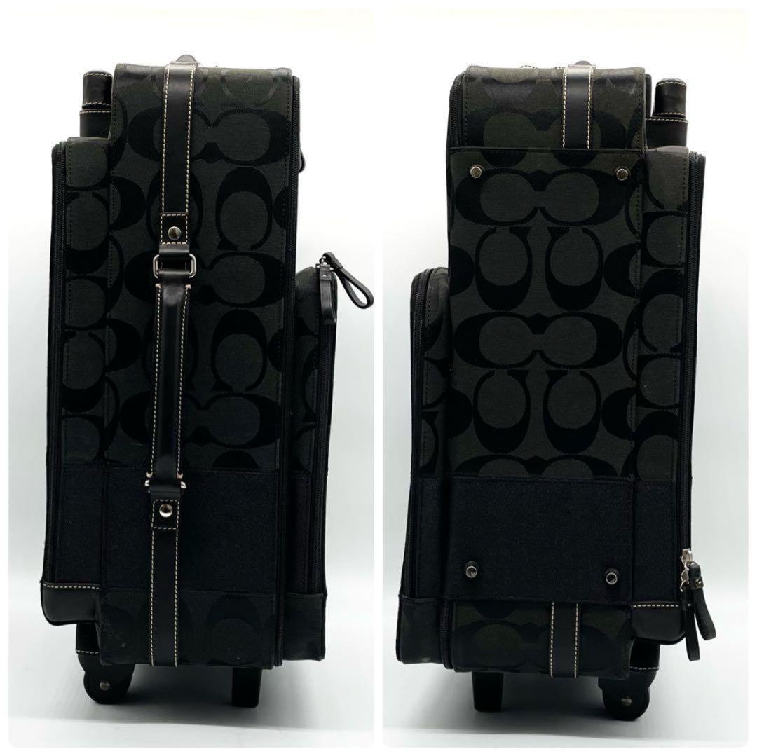 【希少】極美品 コーチ キャリーケース スーツケース シグネチャー ブラック