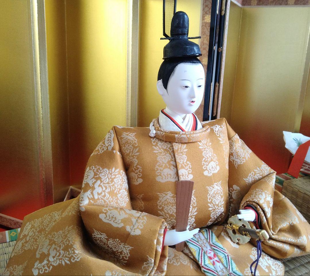 高級　京雛 親王飾り & お道具セット　伝統工芸　松寿作　美術品　日本製　雛人形