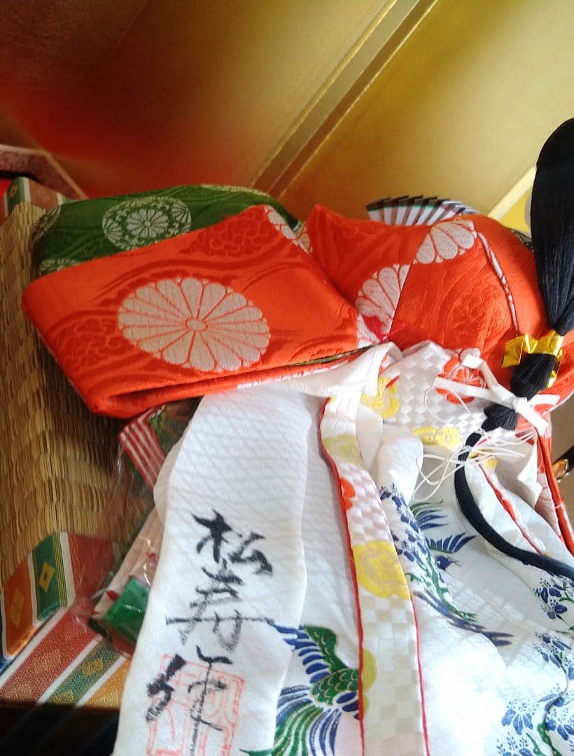 高級　京雛 親王飾り & お道具セット　伝統工芸　松寿作　美術品　日本製　雛人形