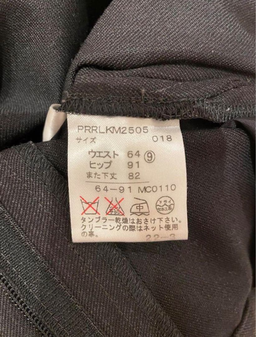 ラルフローレンパンツスーツ　チャコールグレー　ジャケット11号　パンツ9号