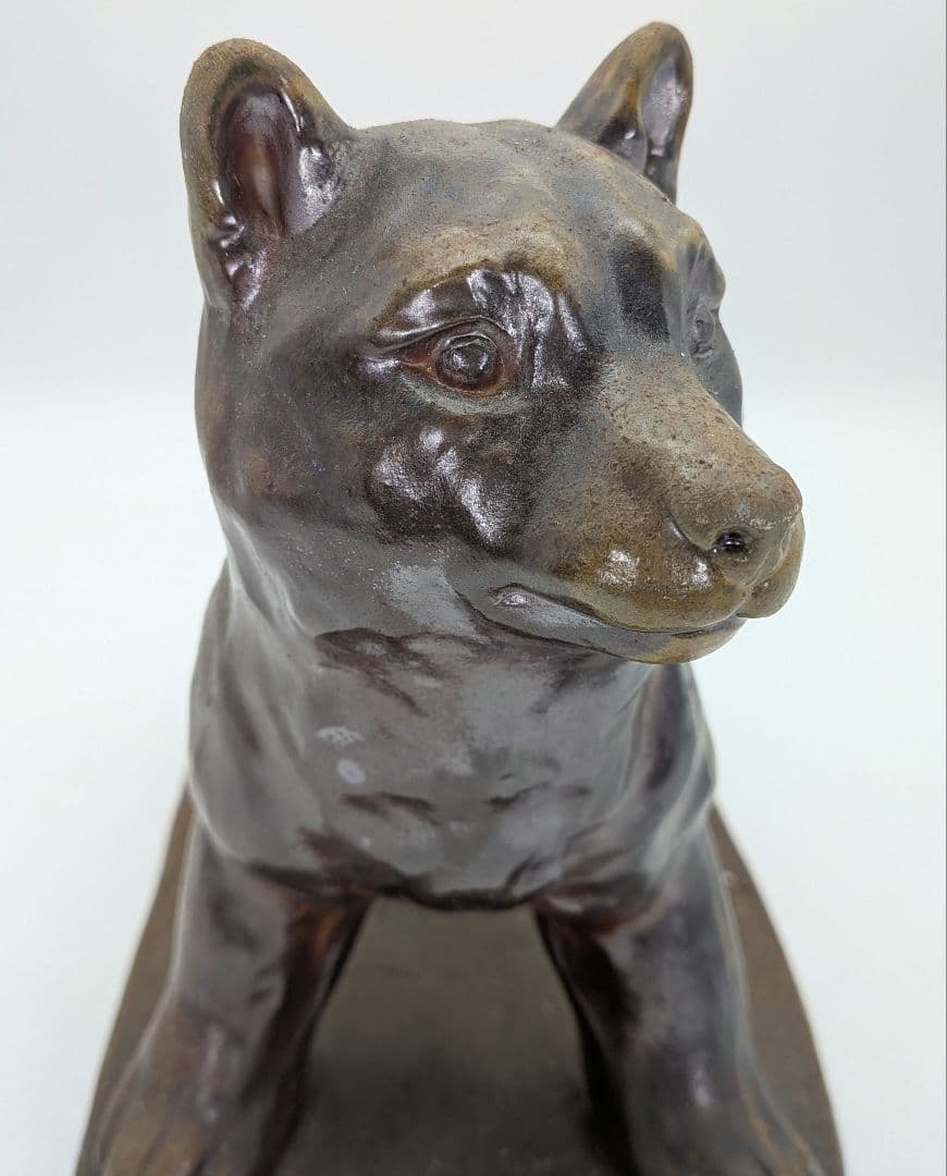 武用君彦 備前焼 干支置物「甲戌」 共箱共布栞 戌年 犬 イヌ 縁起物 dog