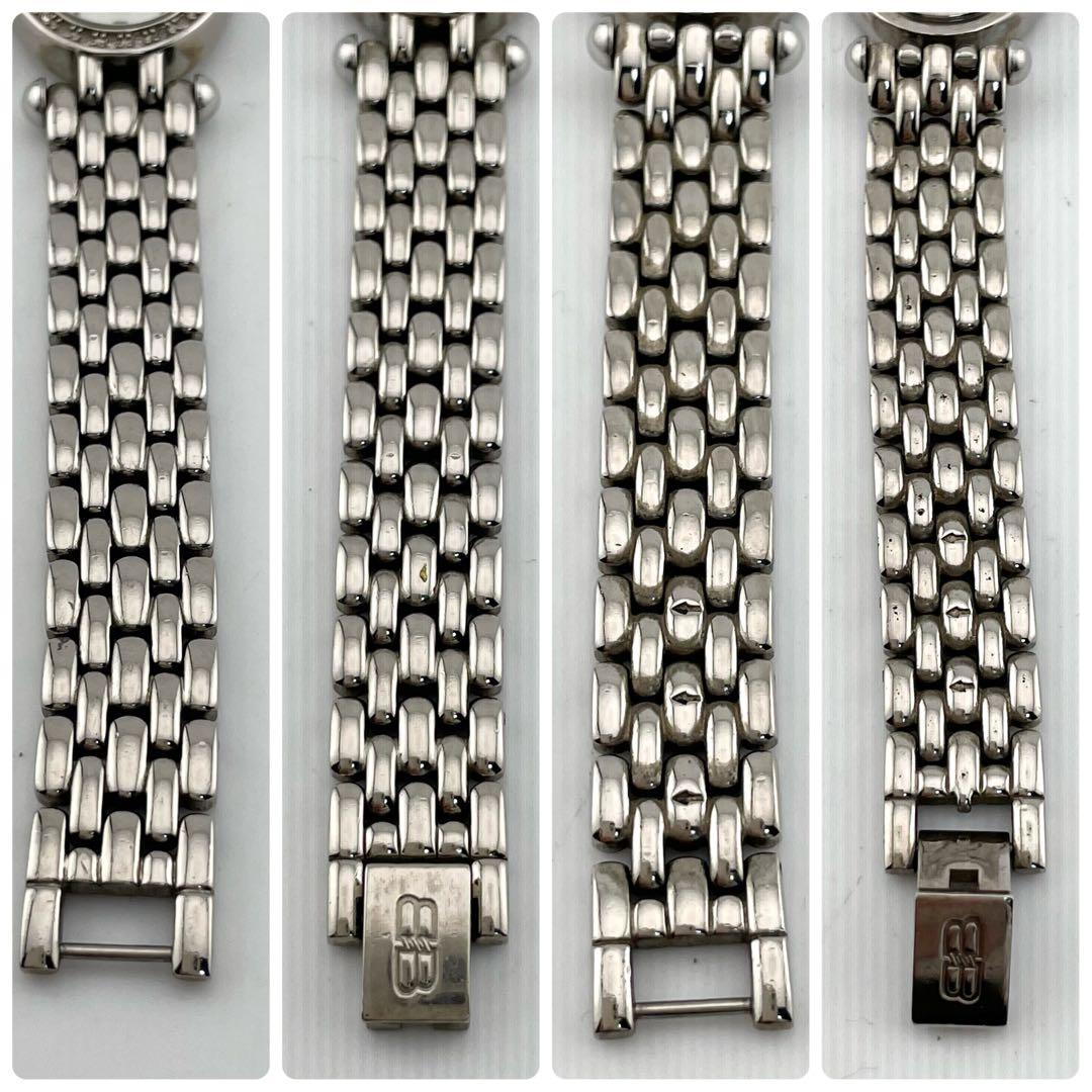 【稼働/新品電池】バレンシアガ　4Pダイヤ　ストーンベゼル　腕時計　シェル文字盤