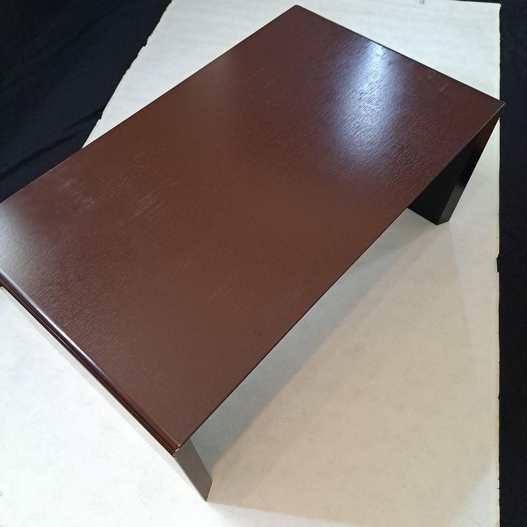 上質 TAIYO 和モダン 折り畳み 座卓 ローテーブル ダークブラウン 木製