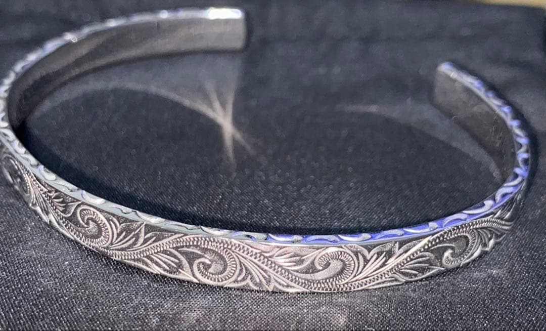 ハワイアン ジュエリー スクロール シルバー925 バングル