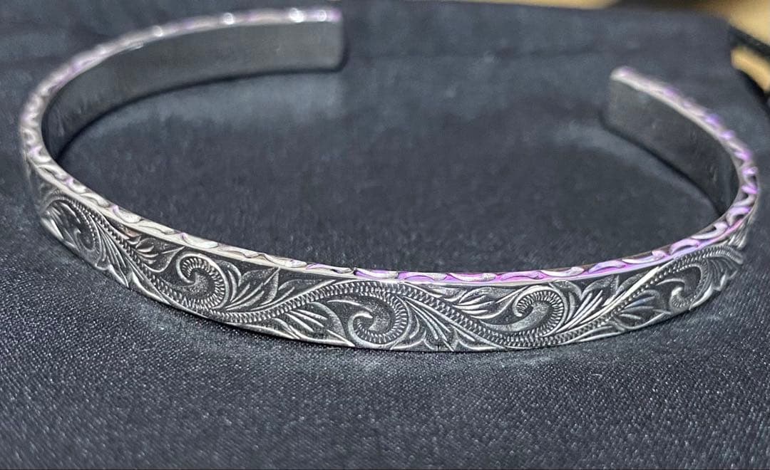 ハワイアン ジュエリー スクロール シルバー925 バングル