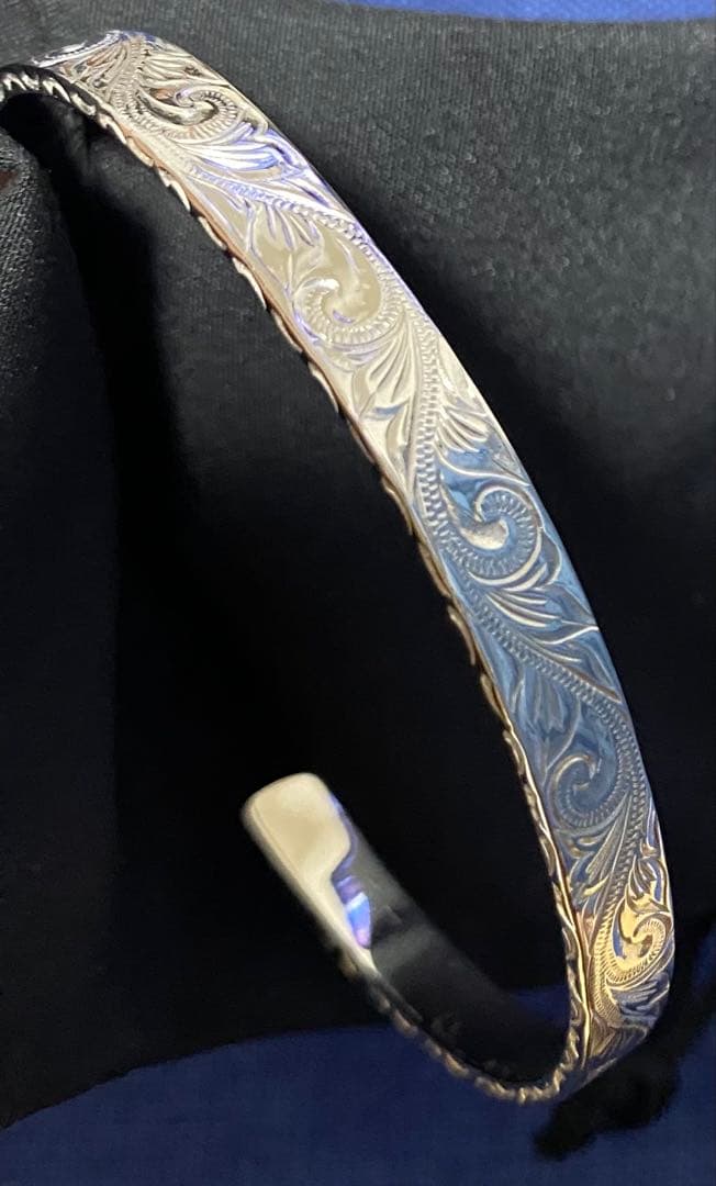 ハワイアン ジュエリー スクロール シルバー925 バングル