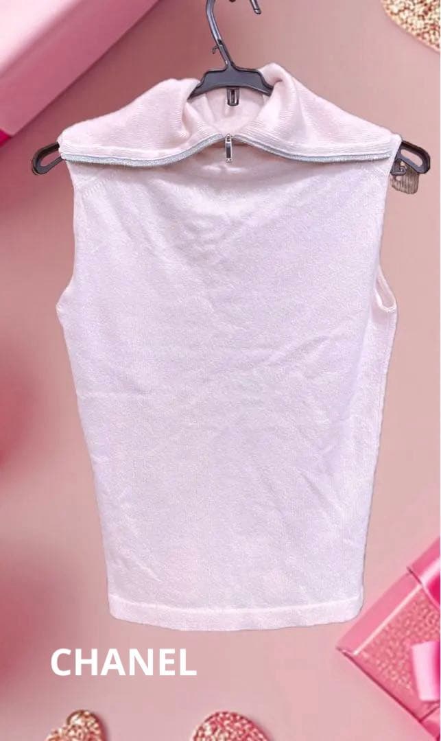 tanakas08228CHANEL シャネル　ニット　ノースリーブ　正規