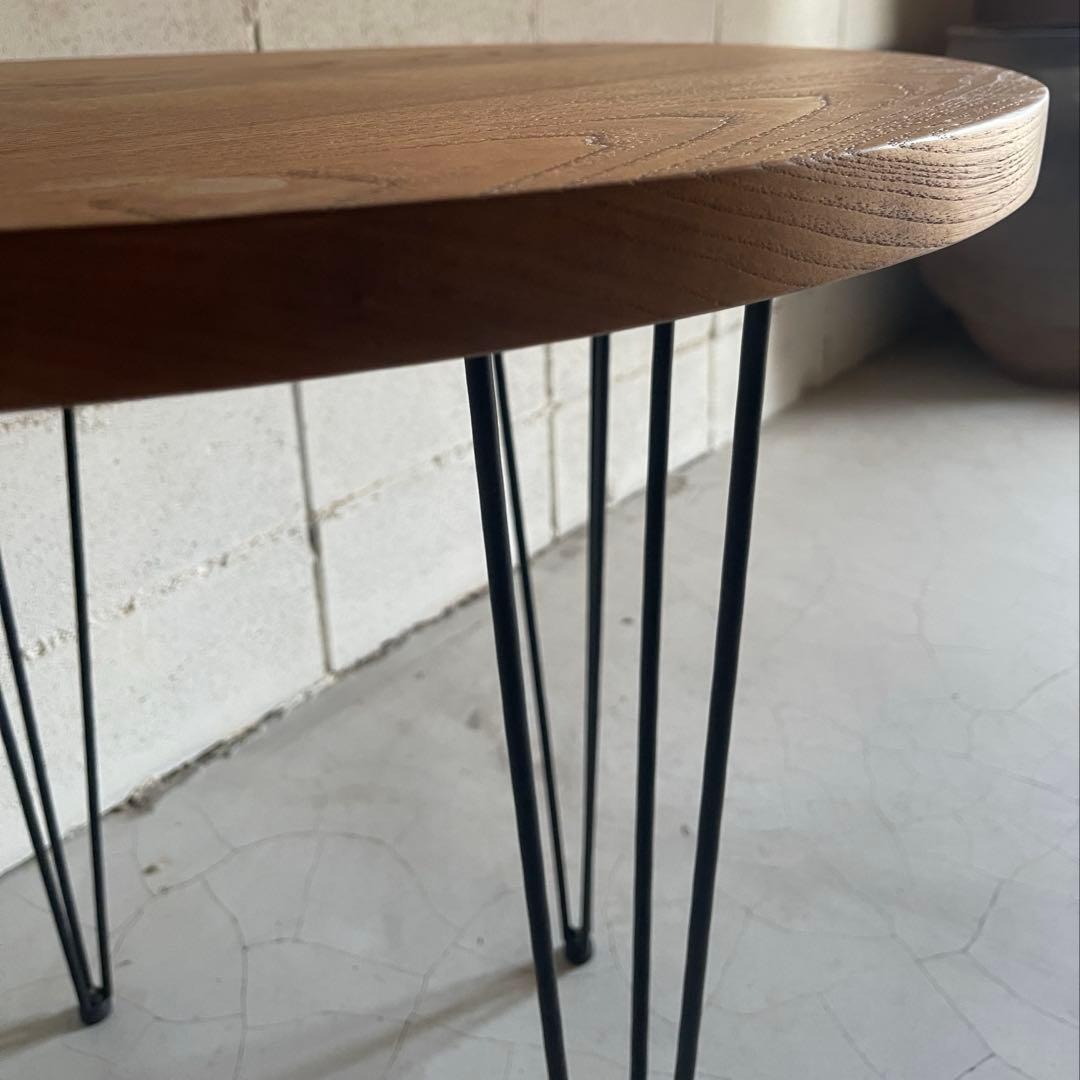 カナ　オーク無垢材　ダイニングテーブル　ラウンドテーブル　ヴィンテージ