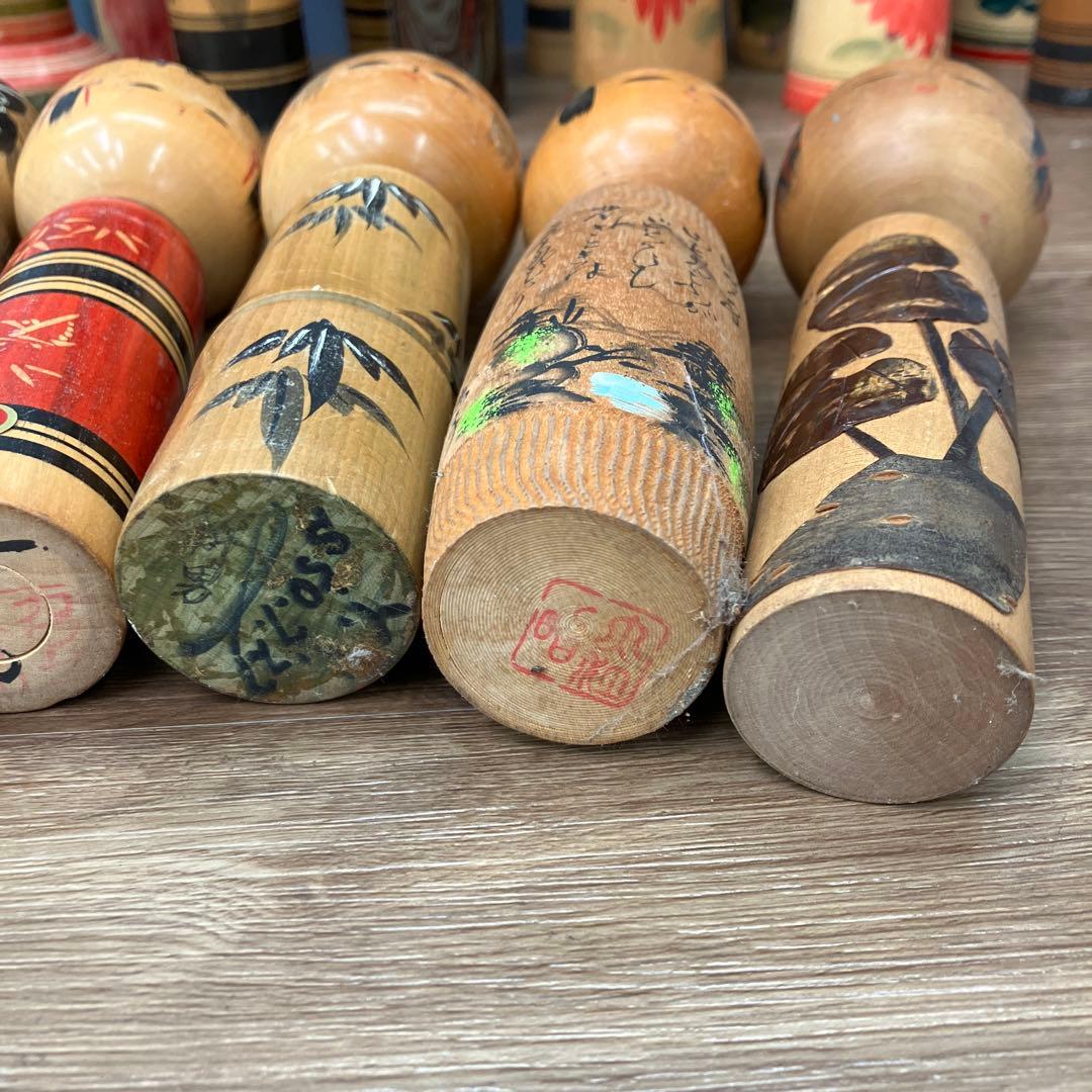 D-3 伝統こけし 創作こけし まとめ売り 18体セット 鳴子 遠刈田 置物