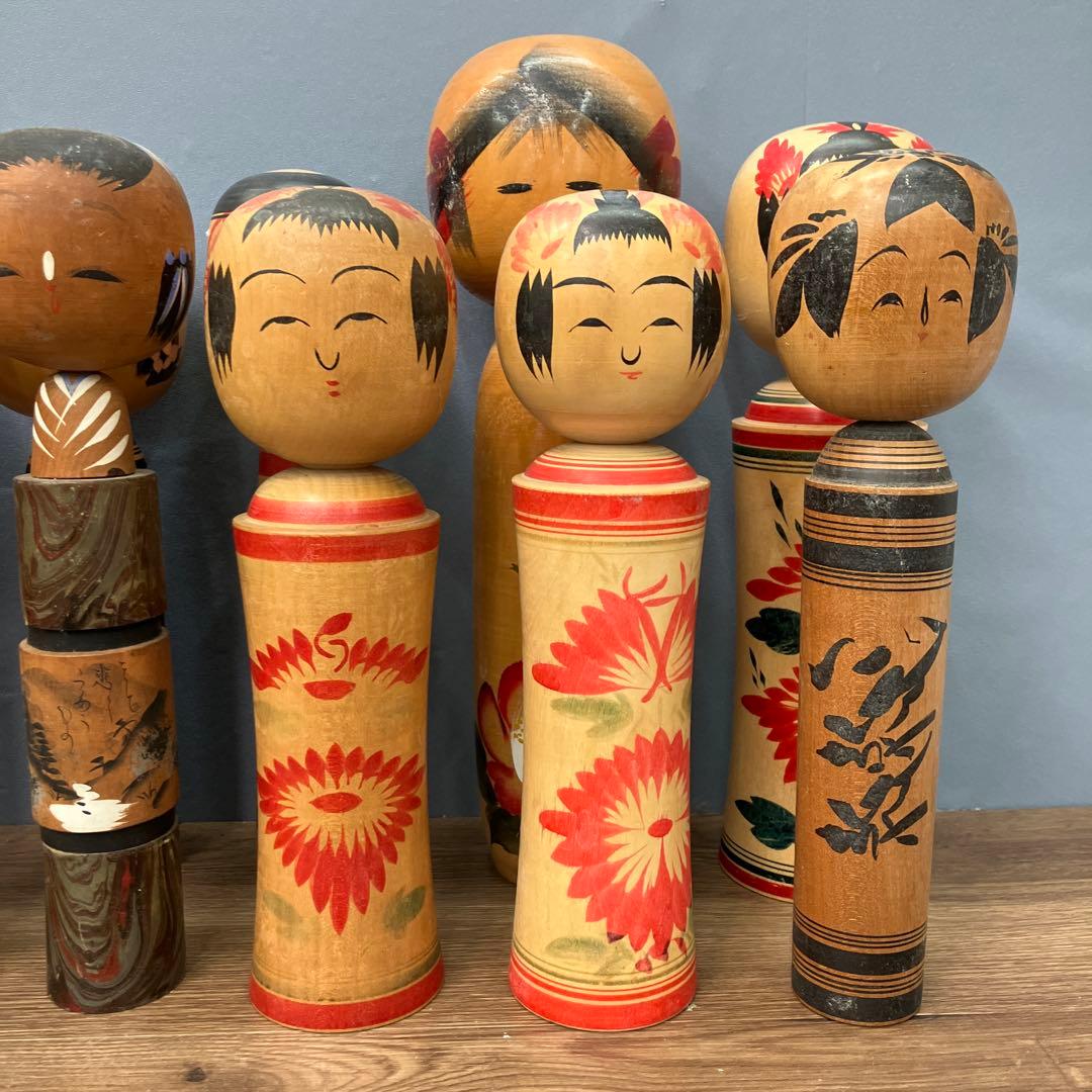 D-3 伝統こけし 創作こけし まとめ売り 18体セット 鳴子 遠刈田 置物