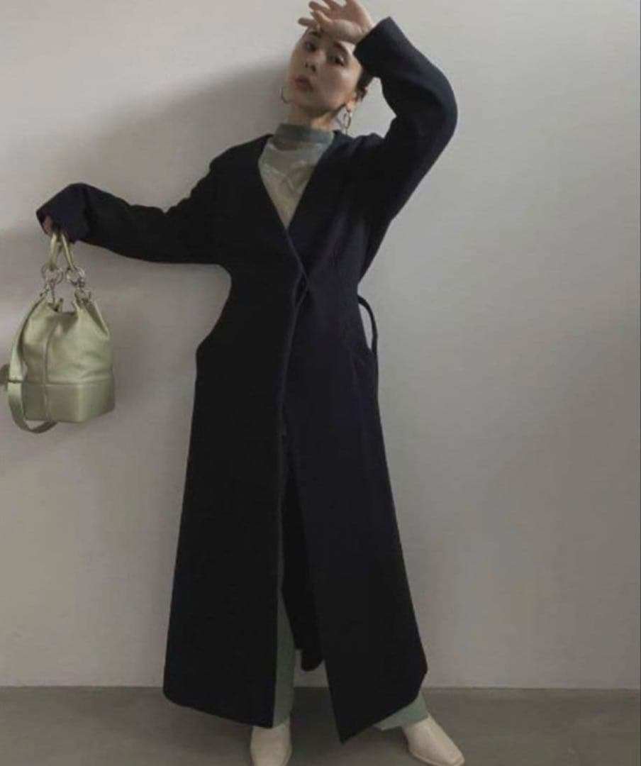 Ameri Vintage ロングコート　ブラック