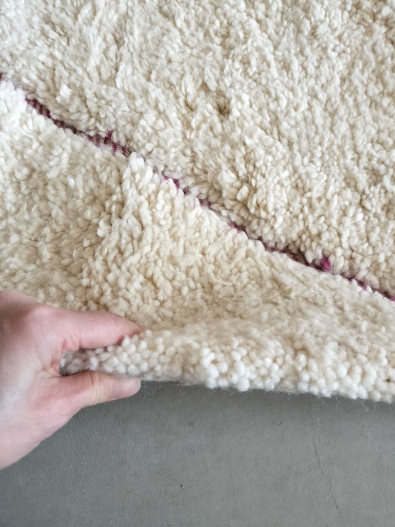 新品/アイボリーベースダイヤ柄平織りマゼンタピンク　ベニワレンNo.614