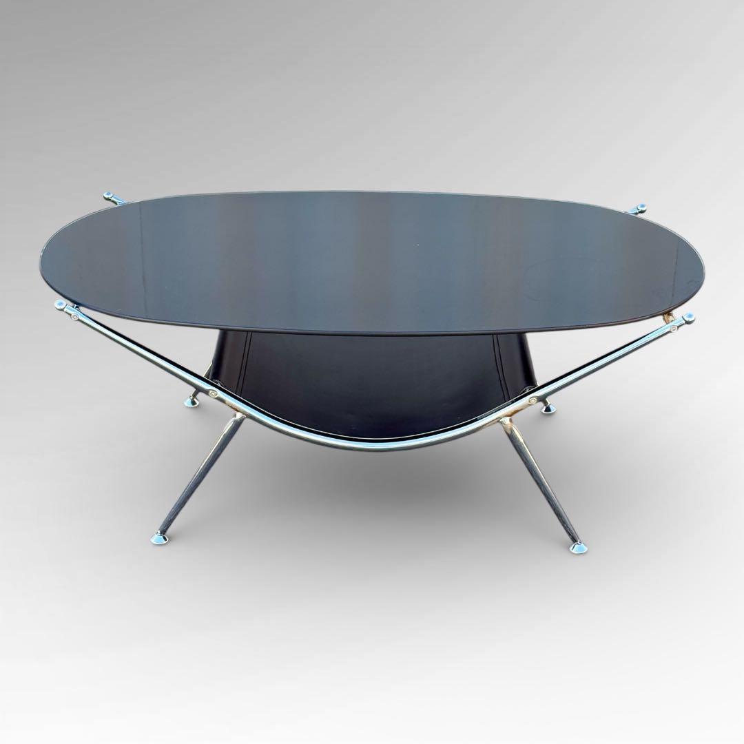 ガラステーブル ミッドセンチュリー レトロ スペースエイジ