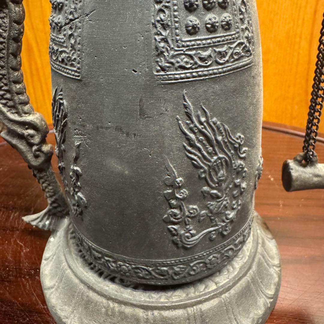 銅製 釣鐘 龍台座 鳴物 風水 仏教美術 龍の鐘