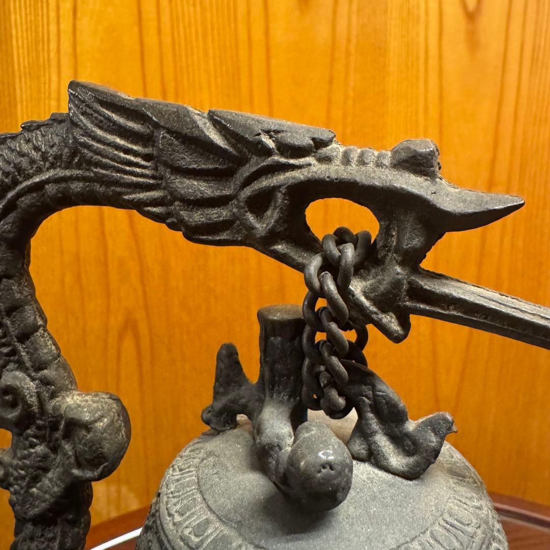 銅製 釣鐘 龍台座 鳴物 風水 仏教美術 龍の鐘