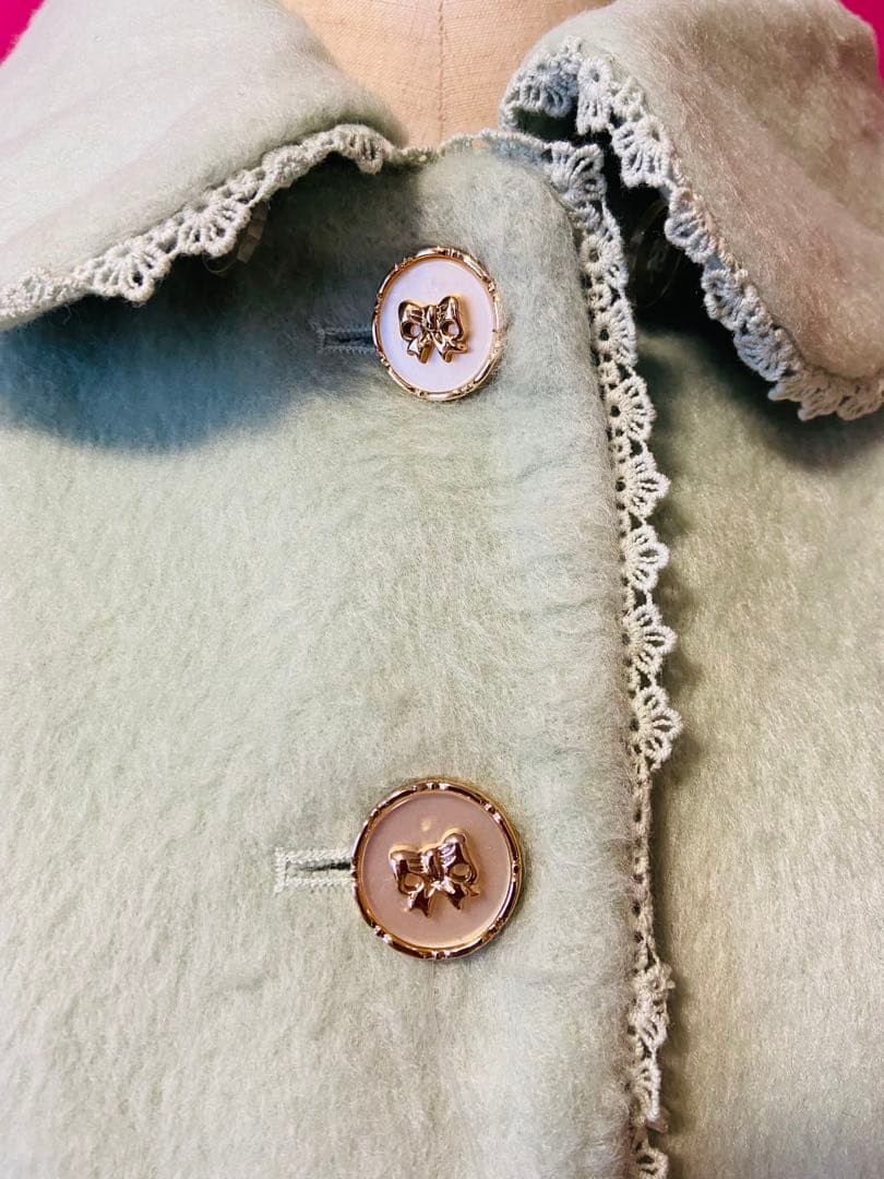 新品タグ　axes femme ファーケープ付きコート