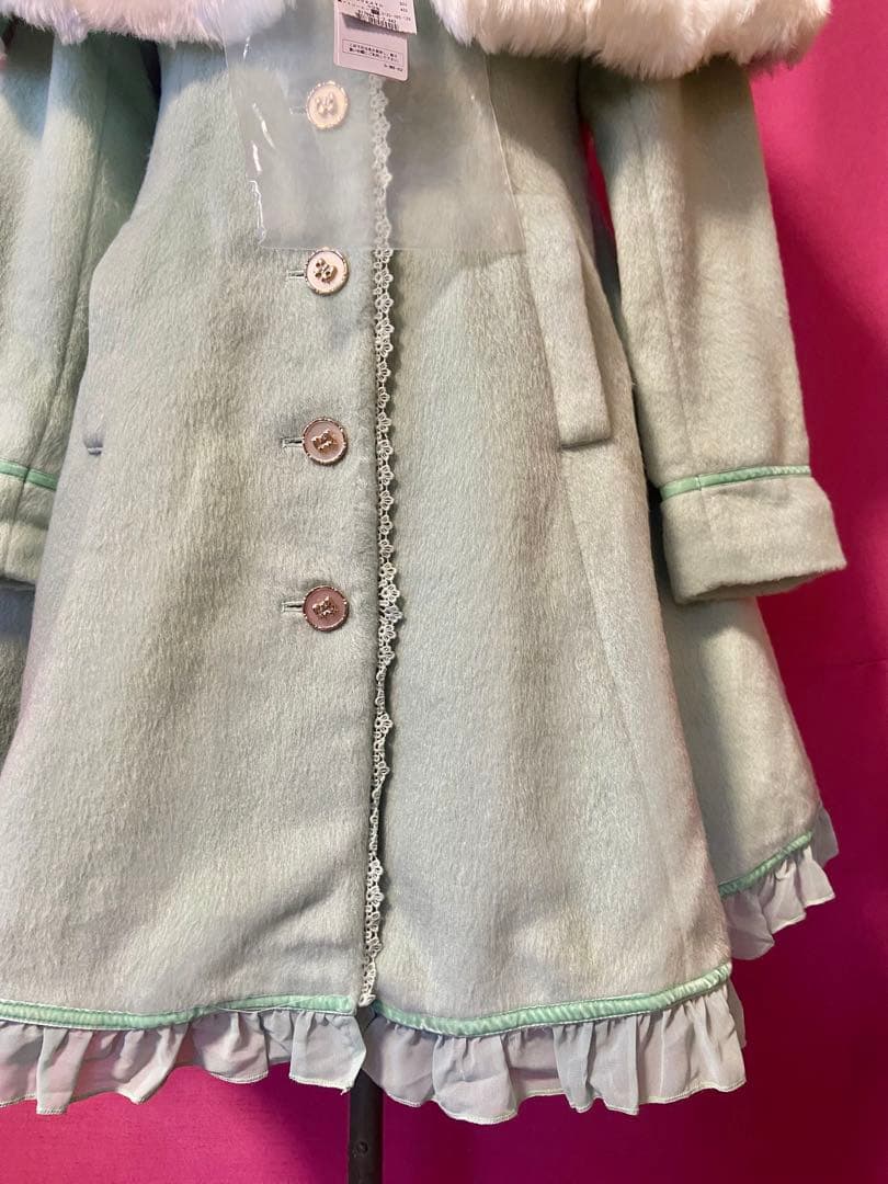 新品タグ　axes femme ファーケープ付きコート