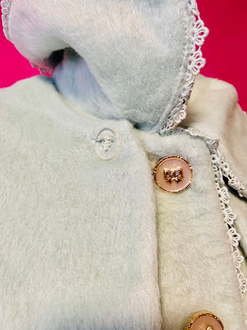 新品タグ　axes femme ファーケープ付きコート