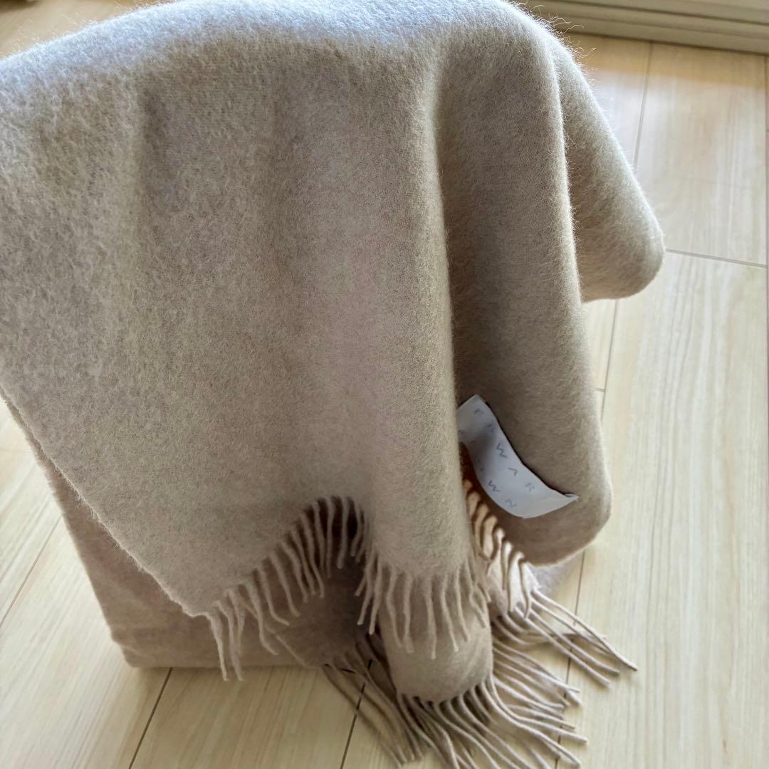 極美品✨EDWARD BROWN ピュアカシミヤ100%マフラー エクリュ