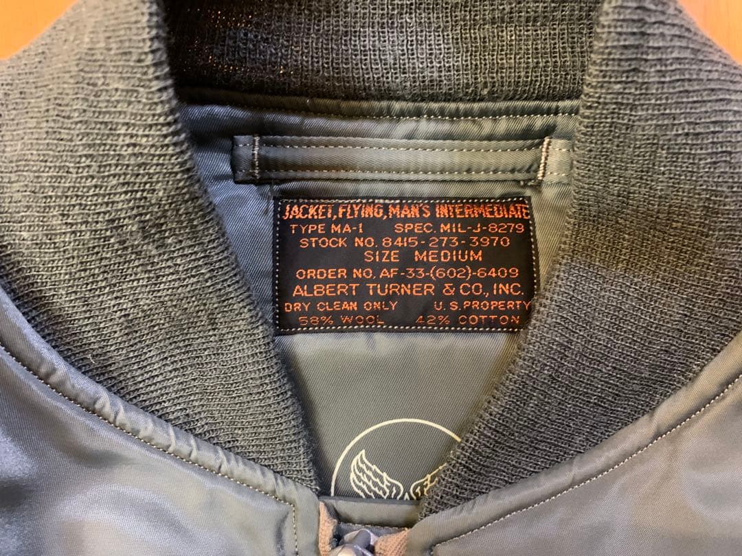 バズリクソンズ　MA-1 アルバートターナー　Mサイズ　セージグリーン