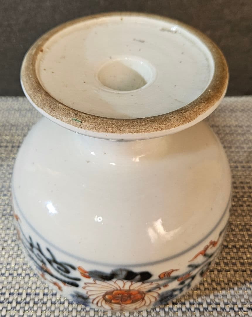 【上作品❗】江戸時代末期～明治初期　古伊万里　金彩色絵　花鳥図　盃洗　コンポート