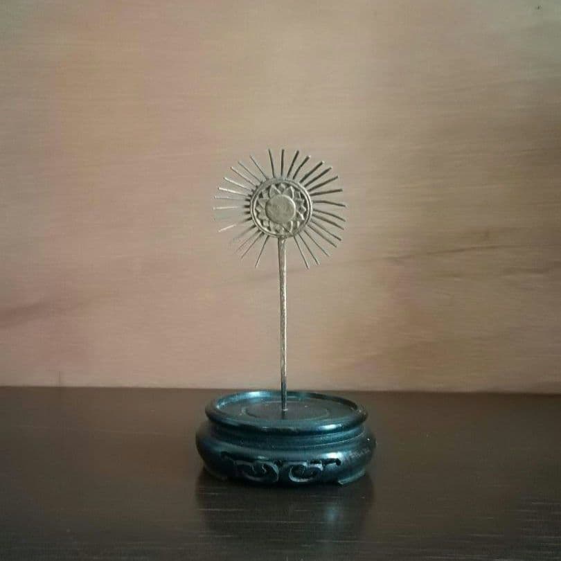 逸品　仏教美術　光背　放射光　古銅　江戸明治期　オブジェ　和骨董　アンティーク