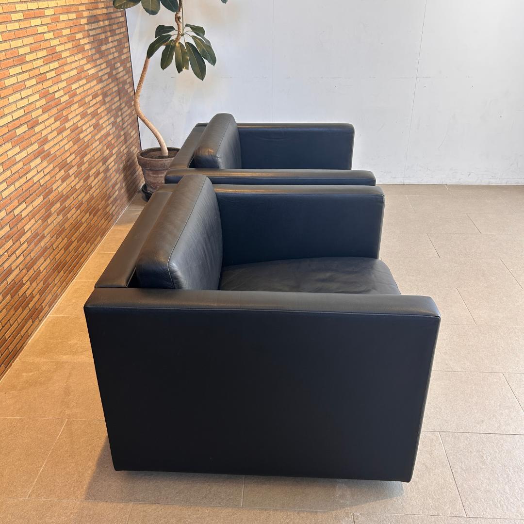 【希少・可変式】♥Knoll（ノル）本革 モジュール　一人掛けソファセット