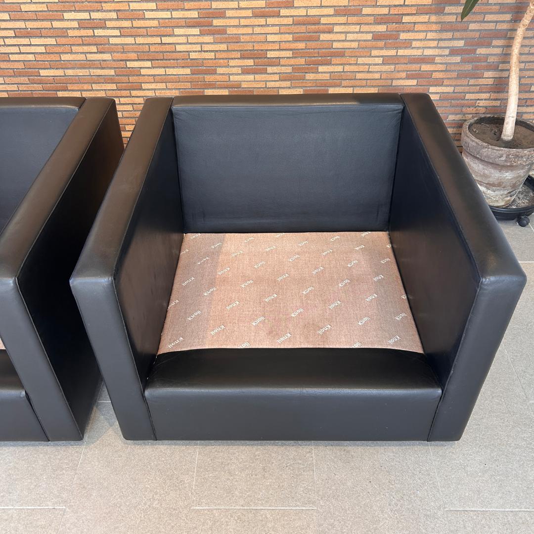 【希少・可変式】♥Knoll（ノル）本革 モジュール　一人掛けソファセット