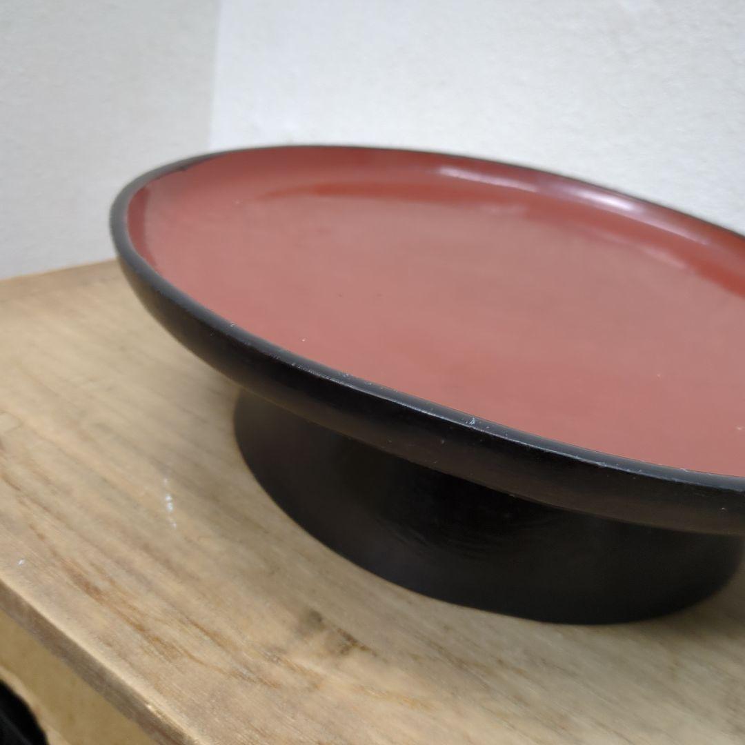 骨董　くりぬき盆　たかつき　台　木製　漆器　民芸　古道具　丸盆