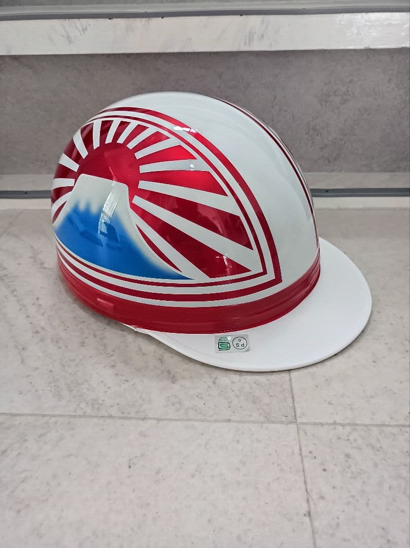 カスタムコルク半　白✘Candyレッド富士日章　富士青