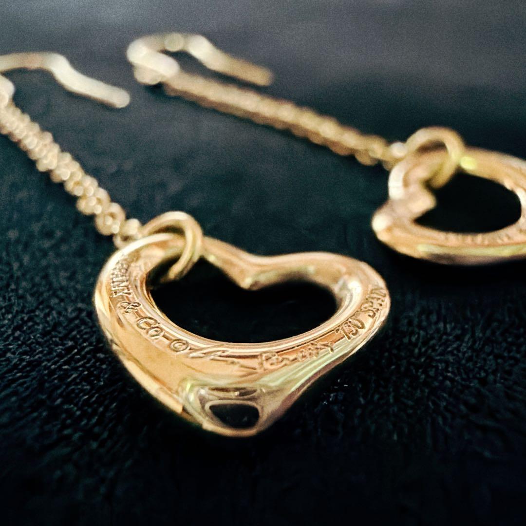 Y 　TIFFANYティファニー K18金　オープンハートピアス