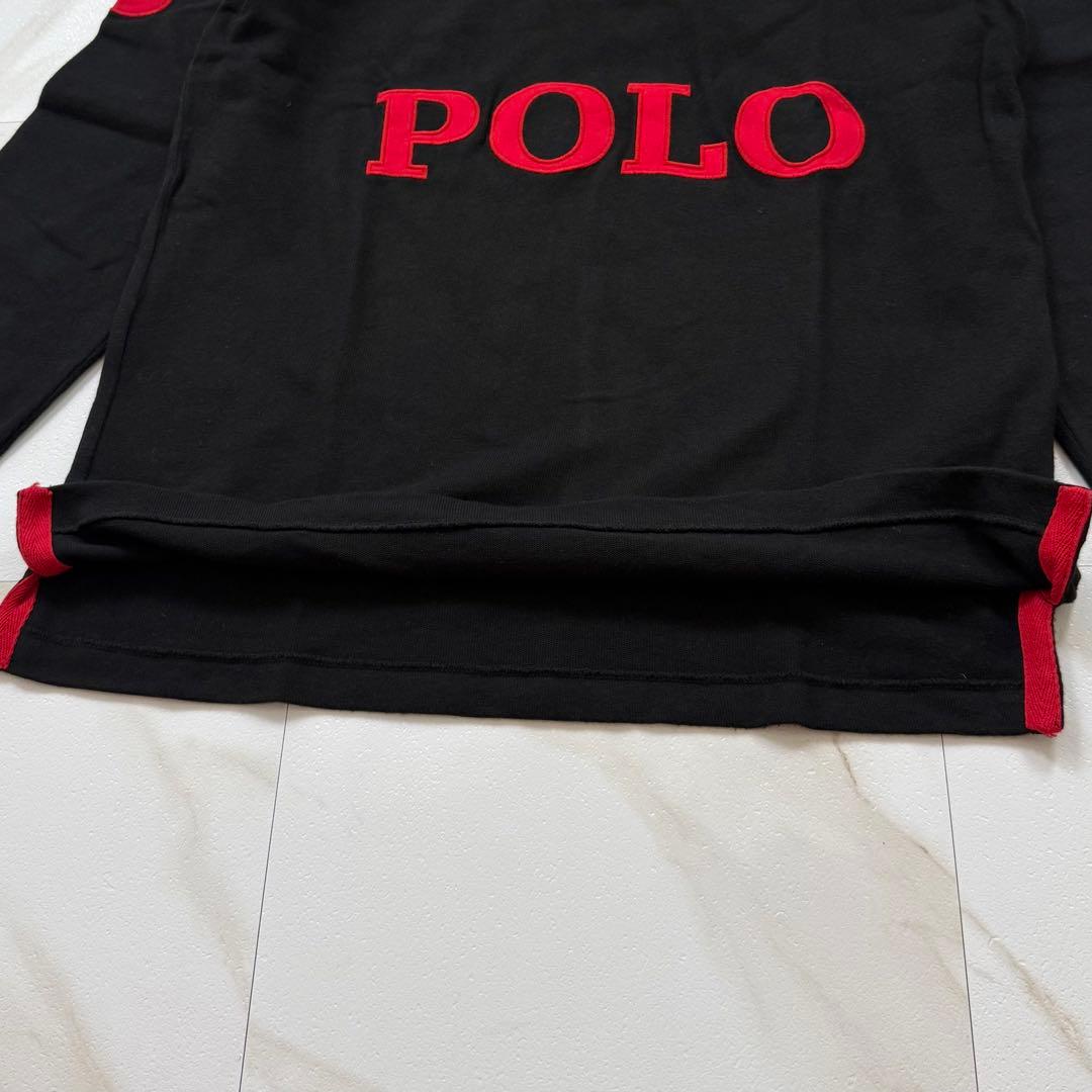 POLO Ralph ポロベア ラガーシャツ 長袖 メンズ 黒赤