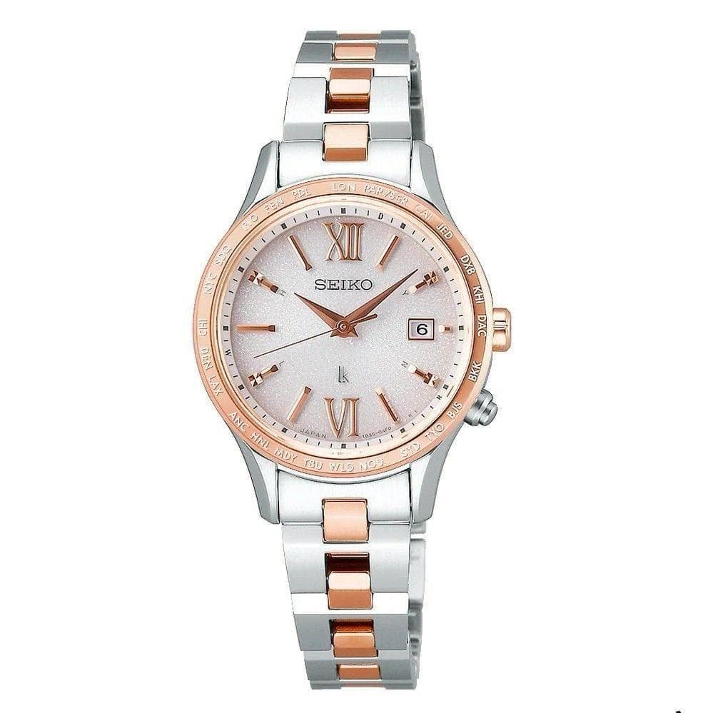 【現行・未使用・18cm箱一式】セイコー ルキア 電波ソーラー ピンクゴールド