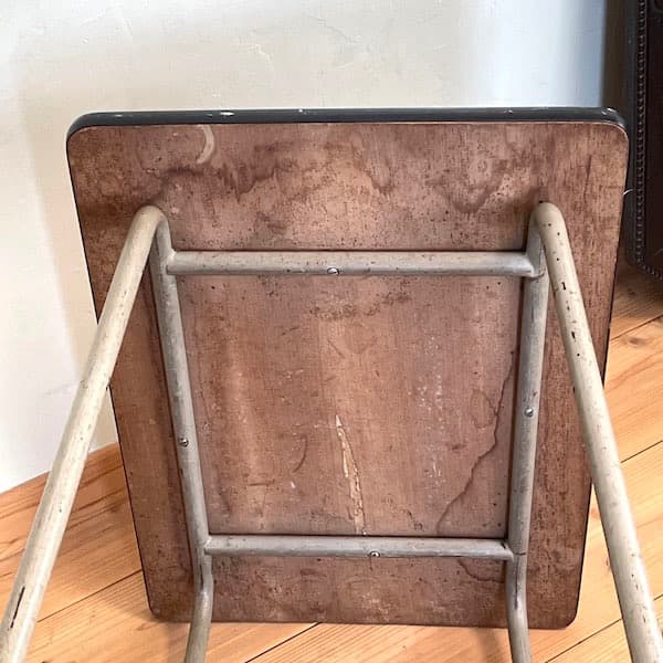 ビンテージ　サイドテーブル　アイアン＋ウッド　レトロ　ローテーブル