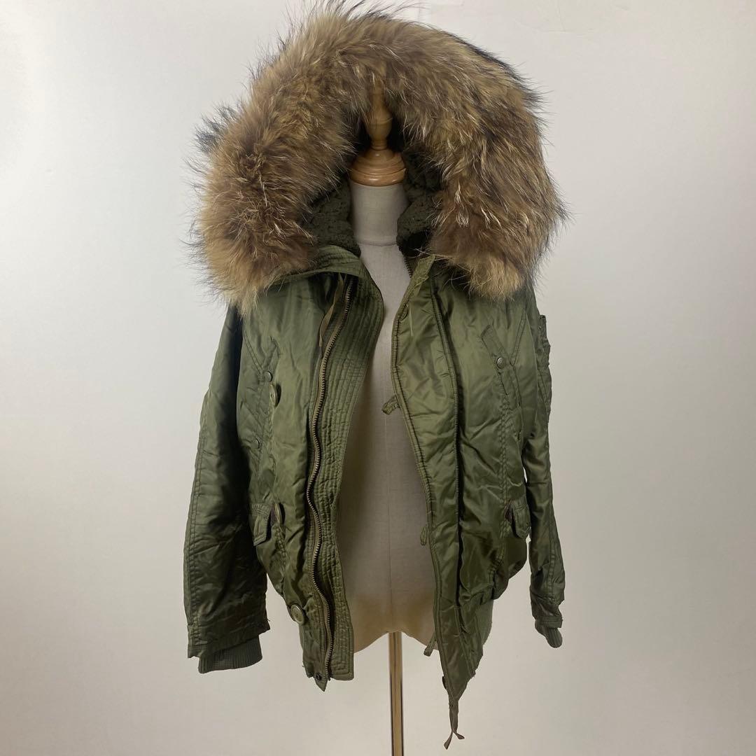 訳あり goa ゴア N-2B ブルゾン ミリタリージャケット ラクーンファー