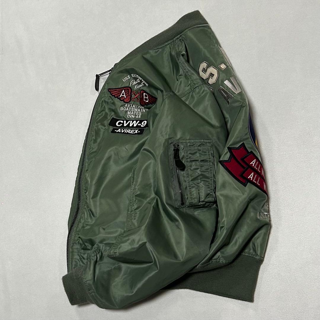 AVIREX MA1 ボンバージャケット フルデコ イーグル 刺繍 ワッペン