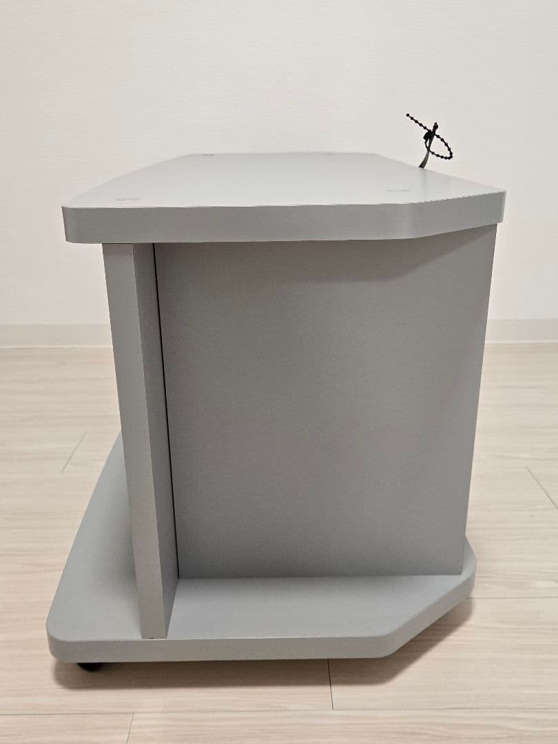 Panasonic テレビ台 グレー ガラス棚 キャスター付き