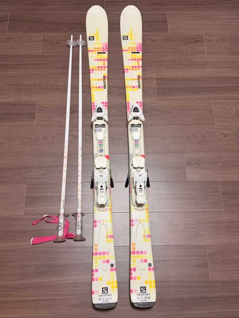Salomon スキー板 ビンディング ストック付