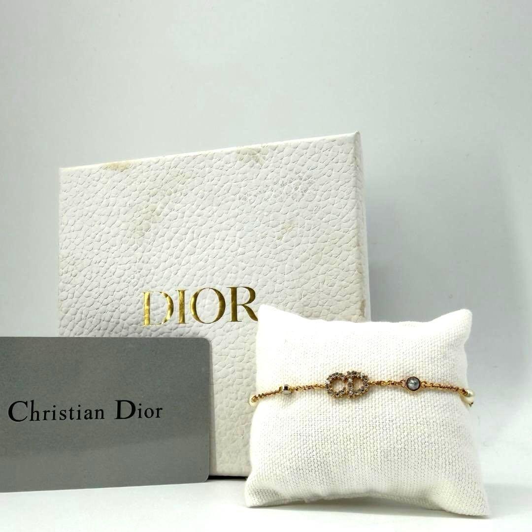 15567✨Christian Dior CDロゴ ラインストーン ブレスレット